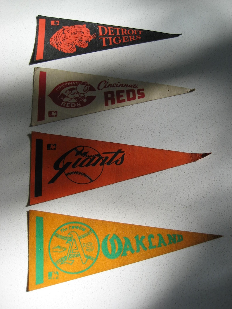 CHOICE Vintage Baseball Felt Pennants MLB Detroit Tigers Etsy