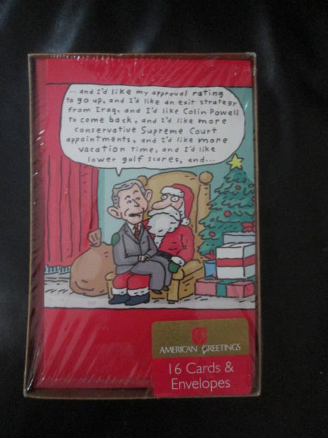 GOP Republican President George W.Bush Funny Christmas cards boxed ...