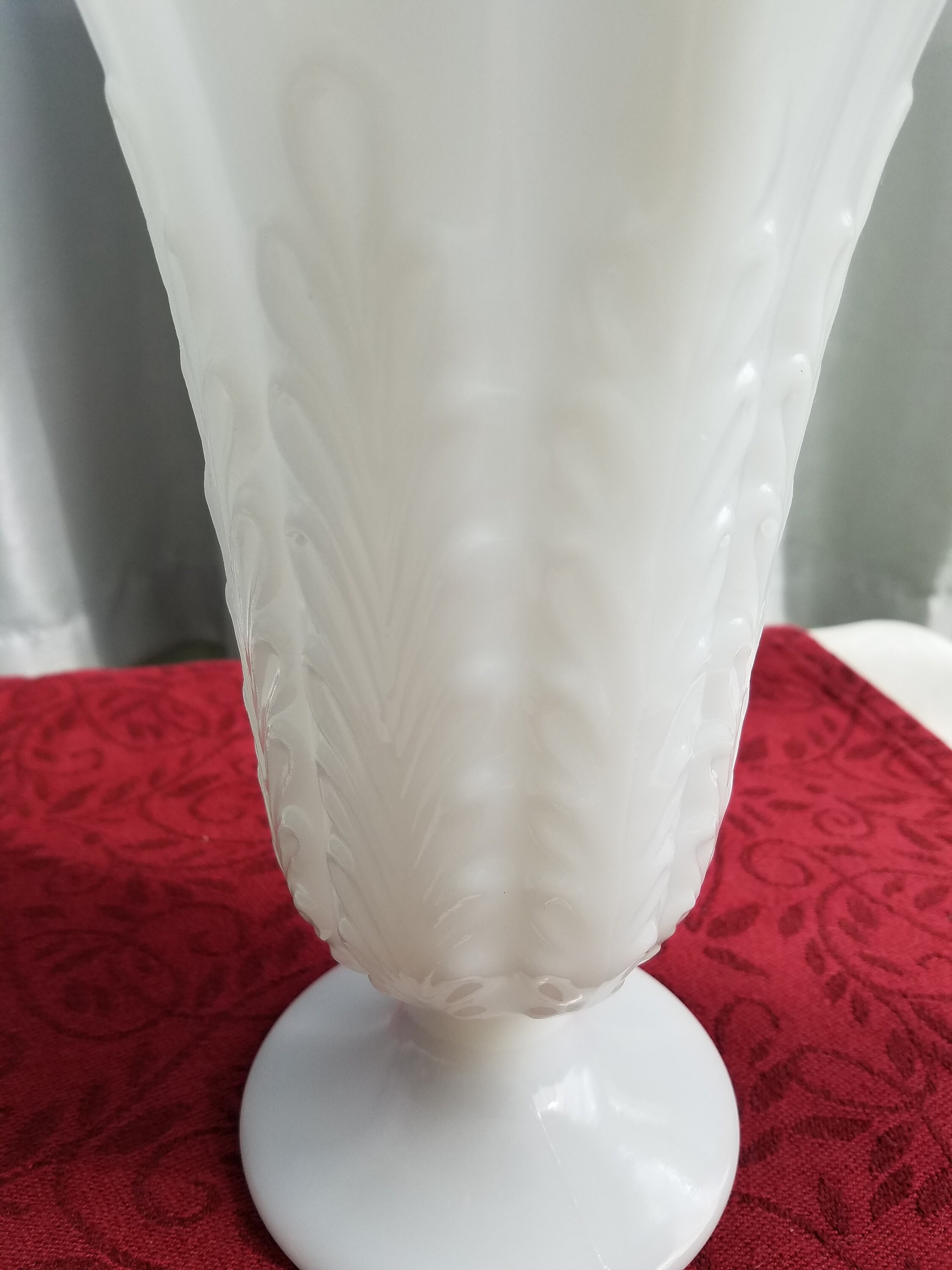 Vintage Milk Glass Vase E. O. Brody Etsy