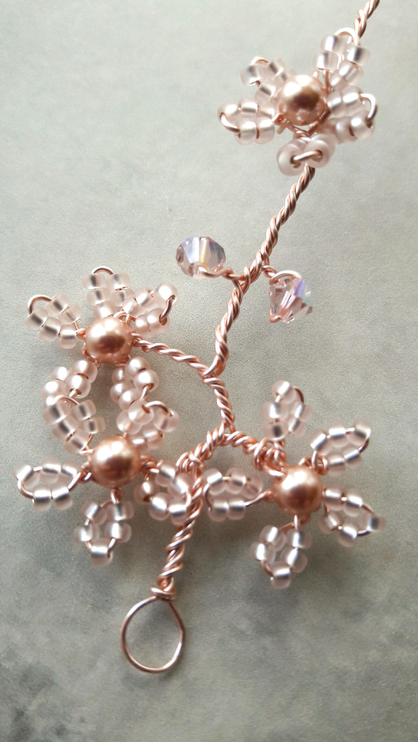 Blush pink blossom wedding hair vine Bridal headpiece Floral Etsy