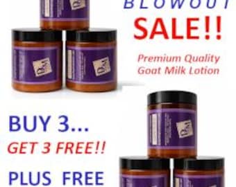Blow Out sale!! Buy 3 Goat Milk Lotion, Get 3 Goat Milk Lotions Free - FREE SHIPPING