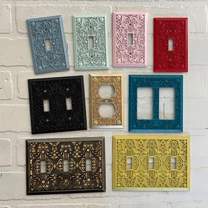 Cubiertas para interruptores con motivos vintage ornamentados (19 colores)