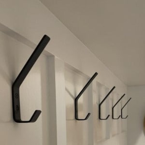 Black Coat Wall Hook, Mudroom Hooks, Modern Black Hooks, Towel Holder, Bathroom Hook