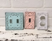 Light Switch Cover, Light Switch Plates, Outlet Covers, Plug Cover, Shabby Chic, Switchplate, Outlet Plate Covers, The Shabby Store