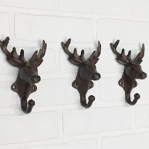 Deer Hook(19 Colors), Wall Hook, Towel Hook, Coat Hook, Hunting, Mancave, Rustic Wall Decor, Shabby Store
