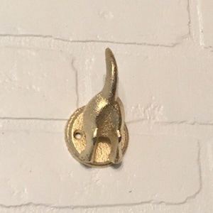 Dog leash holder for wall, dog leash holder, dog leash hook, dog tail hook, dog décor, dog butt hook, the shabby store