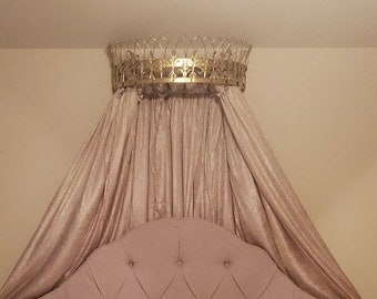 Crown Canopy(18 Colors), Bed Canopy, Princess Decor, Royal Room Decor, Queen Decor, The Shabby Store