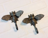 Bee Hook-25 Colors, Bumble Bee, Coat Hook, Hook For Wall, Vintage Hook, Towel Hook, The Shabby Store, Bees, Animal Hook