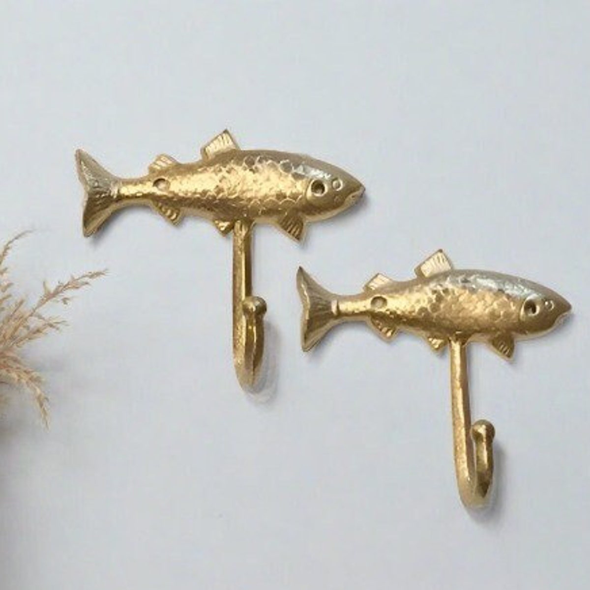 Fish Wall Hook in Gold
