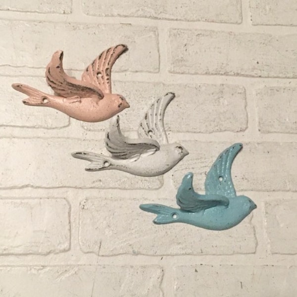 Bird Wall Hook(19 Colors), Flying Bird Hook, Cast Iron Bird Hook, Animal Hooks, Towel Hook, Animal Hook, Towel Hook