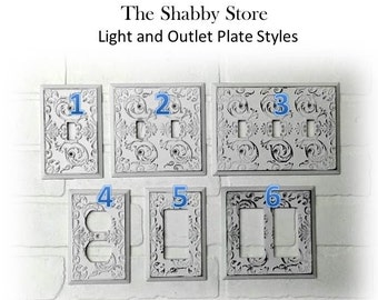 Light Switch Cover(18 Colors), Light Switch Plates, Outlet Covers, Plug Cover, Shabby Chic, Switchplate, Outlet Plate Covers,