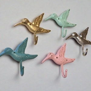 Humming Bird Hook(19 Colors), Humming Bird Decor, Bird Hook, Wall Hook, Animal Hooks, Towel Hook, Coat Hook