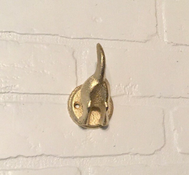 Dog leash holder for wall, dog leash holder, dog leash hook, dog tail hook, dog décor, dog butt hook, the shabby store