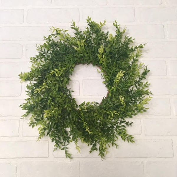 Boxwood Wreath, Wreath, Green Wreath, Farmhouse Wreath, Wreaths, Fuax Boxwood Wreath, Green Wreaths, Artificial Wreath