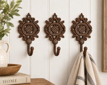 Cast Iron Shabby Chic Wall Hook (19 Colors)