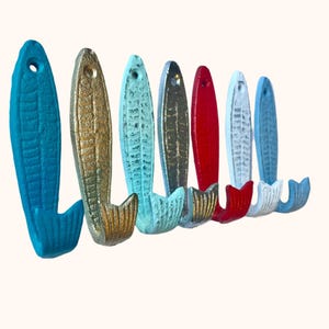 Fish Wall Hook (19 Colors), Coat Hooks, Towel Hook, Nautical Decor