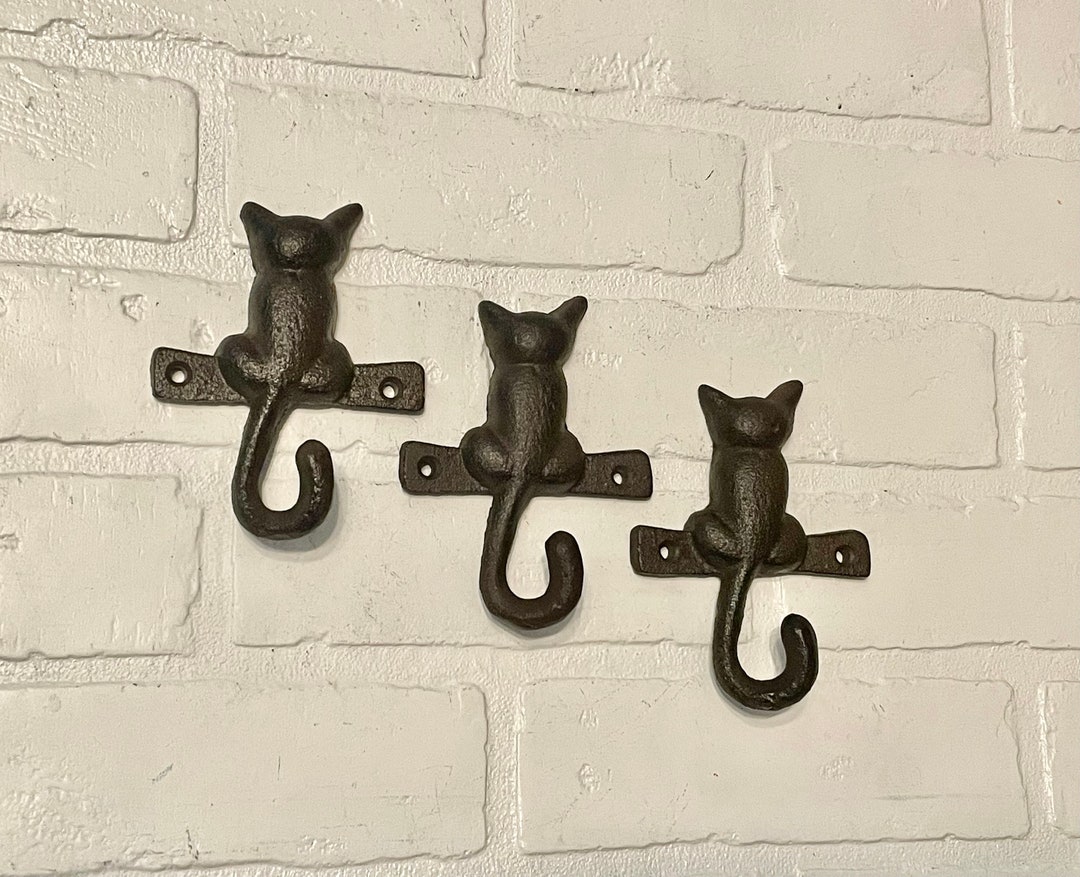 Cat Hook Cat Wall Hook Animal Hook Cats Towel Hook Etsy