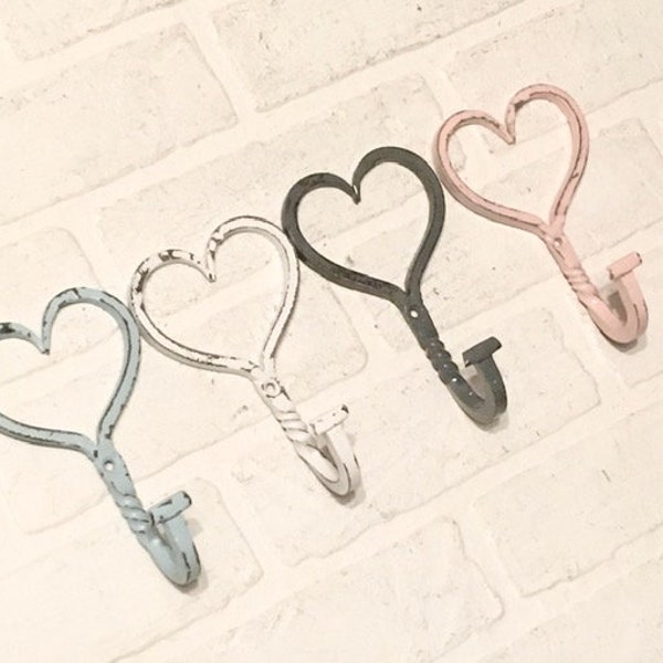 Heart Wall Hook(18 Colors), Wall Hook, Hooks for Wall, Heart Décor, Girls Room, Towel Hooks, Decorative Wall Hook