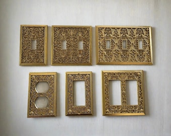 Light Switch Cover (19 Colors/2 Finishes), Switch Plates, Outlet Covers, Antique Brass, Plug Cover, Switchplate