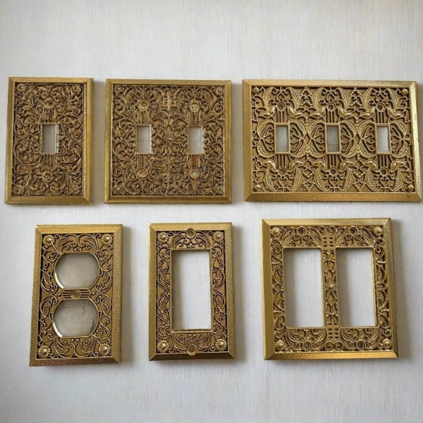 Light Switch Cover (19 Colors/2 Finishes), Switch Plates, Outlet Covers, Antique Brass, Plug Cover, Switchplate