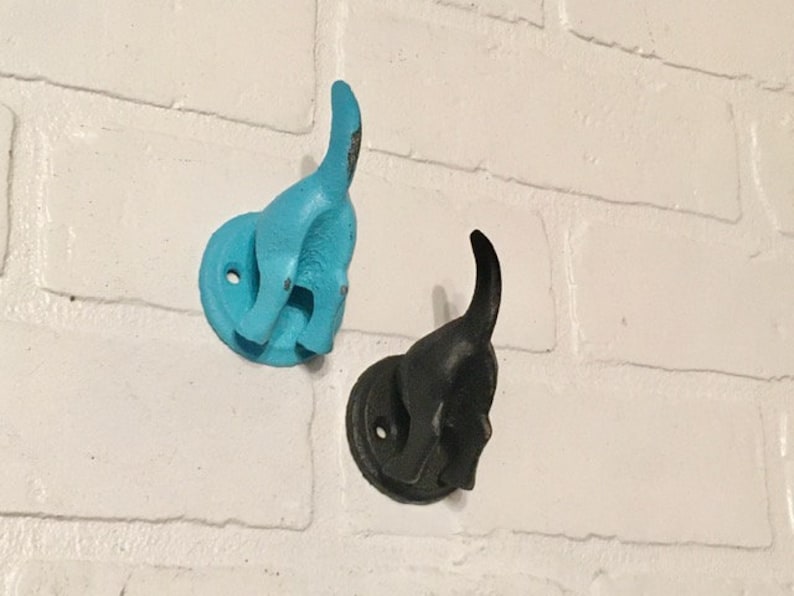 Dog leash holder for wall, dog leash holder, dog leash hook, dog tail hook, dog décor, dog butt hook, the shabby store
