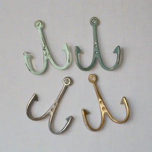 Fishing Hook(19 Colors), Towels Hook, Nautical Hook, Wall Hooks, Fish Hook, Bathroom Hook, Beach House Hook