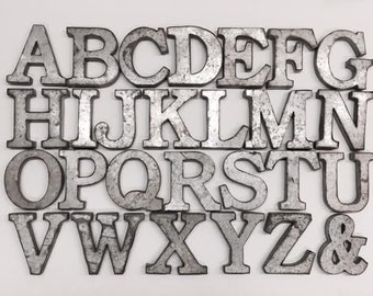 Metal Letters, 3 3/4" Wall Letters, Metal Letters For Wall, Galvanized Letters, Small Metal Letter, Rustic Letters, Wedding Letters
