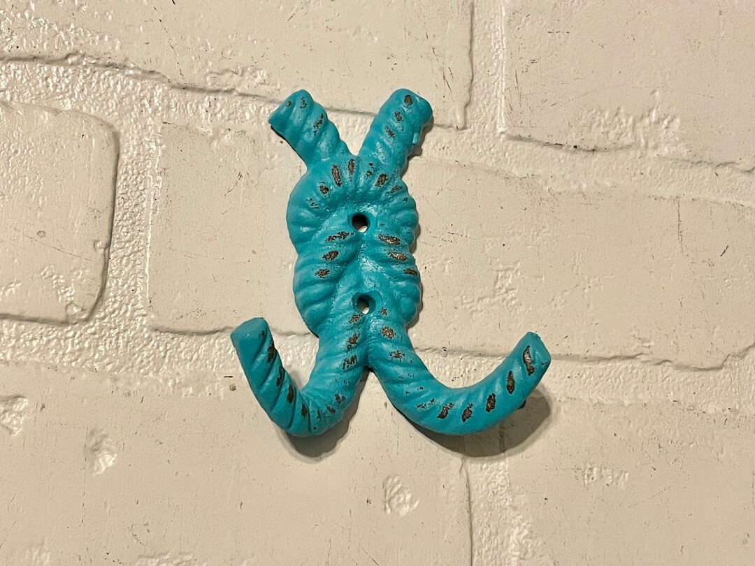 Rope Knot Hook Nautical Hook Nautical Bath Hook Rope Hook Etsy