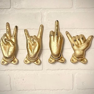 Hand Gesture Wall Hook – Decorative Metal Hook, Coat & Towel Hanger