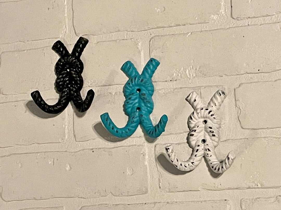 Rope Knot Hook Nautical Hook Nautical Bath Hook Rope Hook Etsy