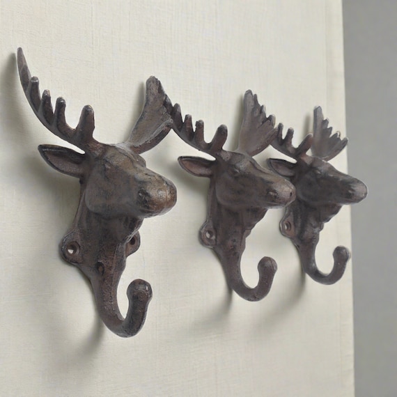 Moose Wall Hook19 Colors Moose Cabin Decor Coat Hooks Moose Hook Towel Hooks Lodge Decor Etsy