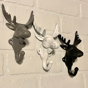 Cast Iron Moose Wall Hook (19 Colors)