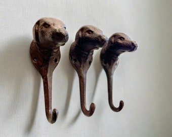 Dog leash holder for wall(19 Colors), For The Dog Lover, Dog hook, Dog Decor, Animal Hook, The shabby store