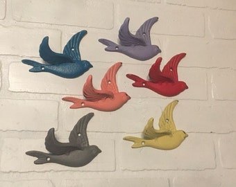 Bird Wall Hook(19 Colors) Flying Bird Hook, Cast Iron Bird Hook, Animal Hooks, Towel Hook, Animal Hook,