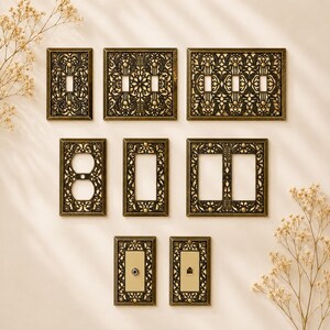 Ornate Vintage Inspired Switch Plates Covers (19 Colors)