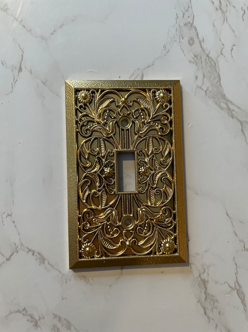 Light Switch Cover 19 Colors/2 Finishes, Switch Plates, Outlet Covers, Antique Brass, Plug Cover, Switchplate image 4