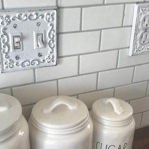 Light Switch Cover (19 Colors), Switch Plates, Outlet Covers, Plug, Shabby Chic Farmhouse, Cast Iron Cottage Core