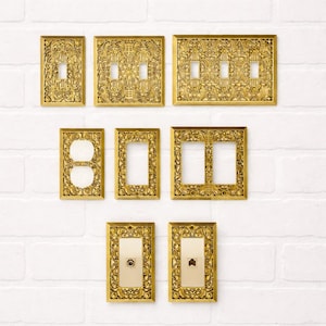 Ornate Vintage Inspired Light Switch Plate Covers (19 Colors)