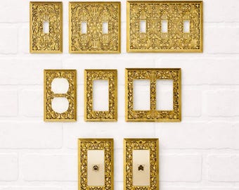 Ornate Vintage Inspired Light Switch Plate Covers (19 Colors)