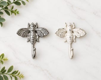 Cast Iron Bee Wall Hook (19 Colors)