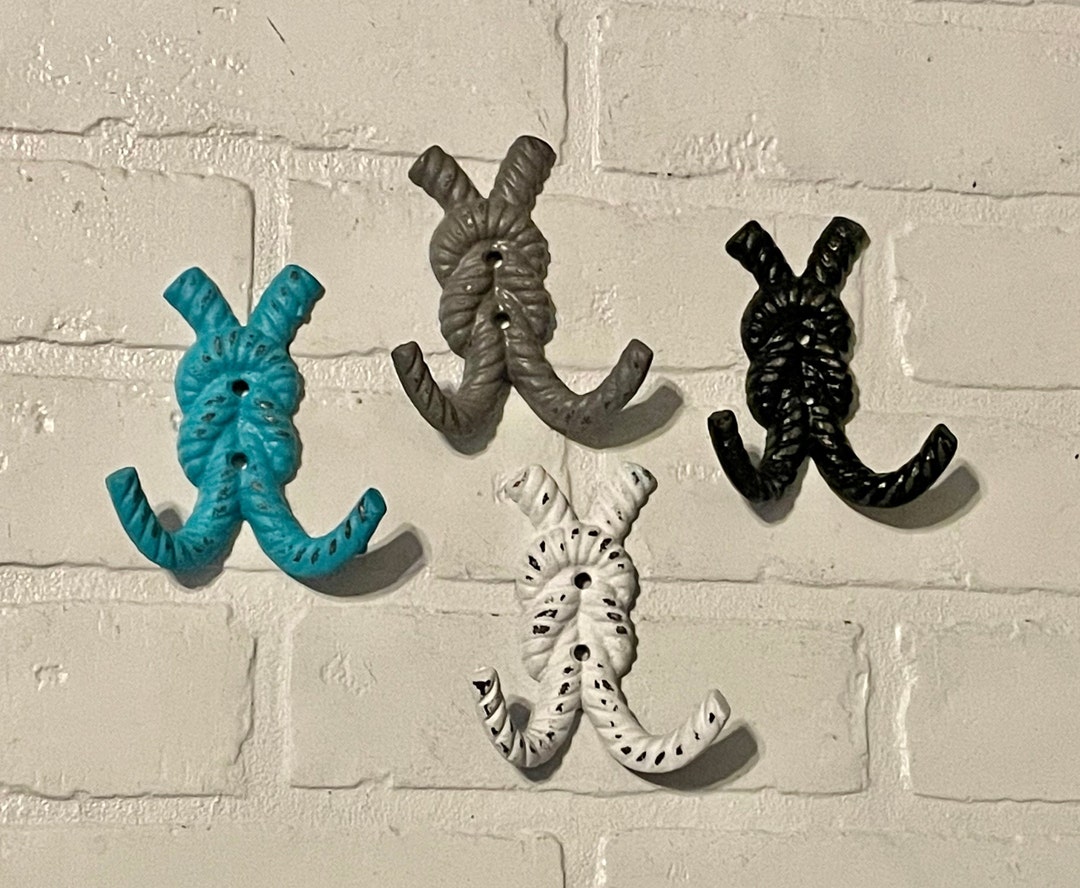 Rope Knot Hook Nautical Hook Nautical Bath Hook Rope Hook Etsy