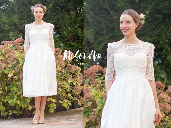 Robe de mariée courte vintage new arrivals