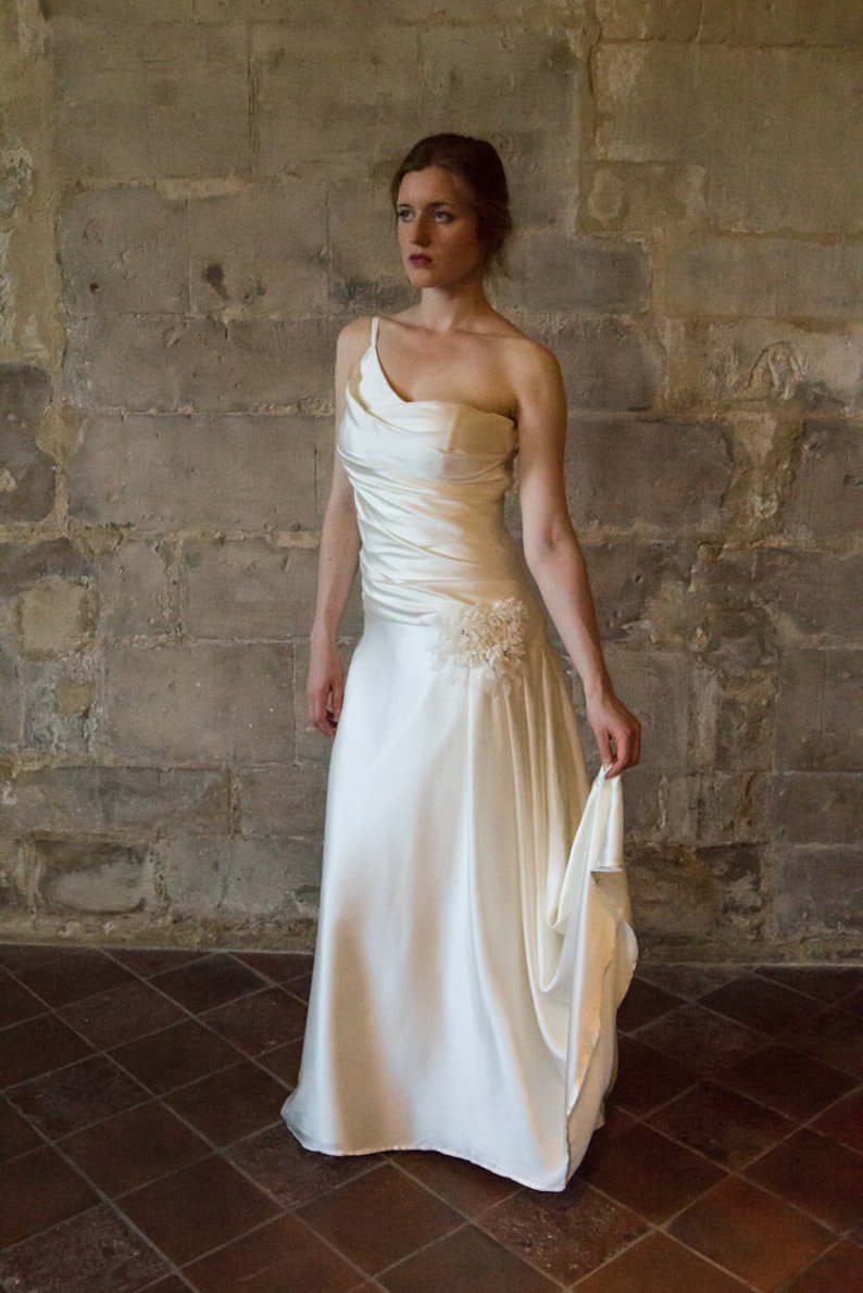 Champagne Silk Wedding Dress