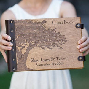Personalized Wedding Tree Guest Book, Rustic Wood Guestbook for Perfect Wedding Memory, Custom Guest Book Wedding Book Couples Gift