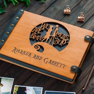 Álbum de fotos de Jack y Sally, álbum de fotos gótico, álbum de recortes de Halloween personalizado, boda del Día de Muertos