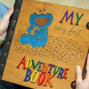 Personalized Baby Photo Album, Baby Shower Guest Book 1st Birthday Gift, Custom Baby Book My Very First Adventure Book Baby Shower Gift