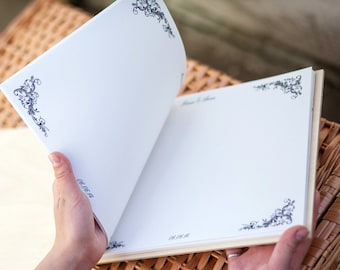 10 personalized pages for wedding guest book