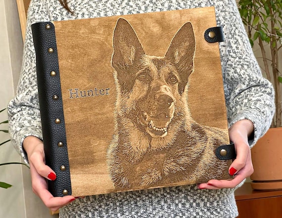 Personalized Photo Album, Dog Memory Photo Album Pet Loss Gifts, Custom Dog Photo Album Pet Remembrance Gift, German Shepherd Photo Book