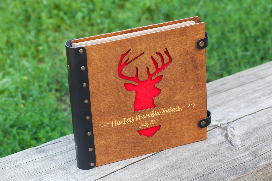 Deer Photo Album Red Deer Scrapbook Christmas Album Gift Etsy