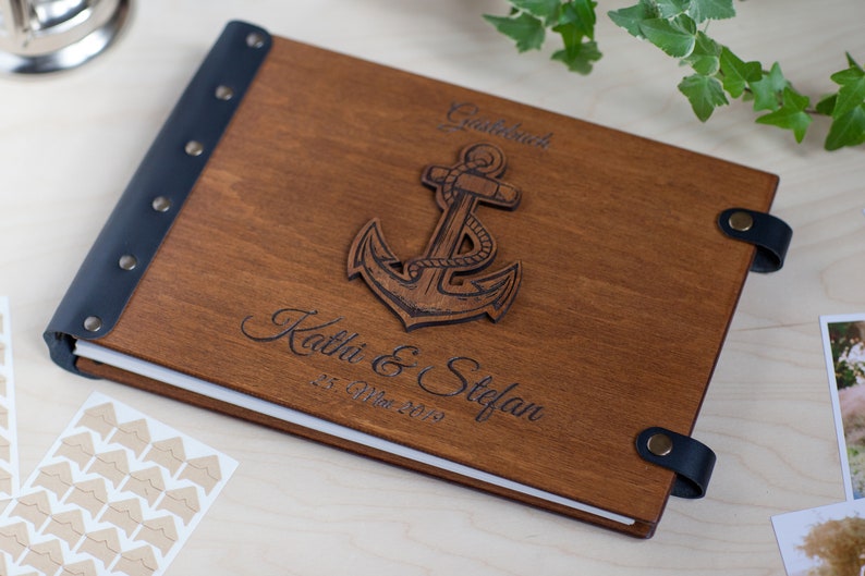 Wedding Guest Book Nautical Beach Wedding Wedding Guest Book Etsy